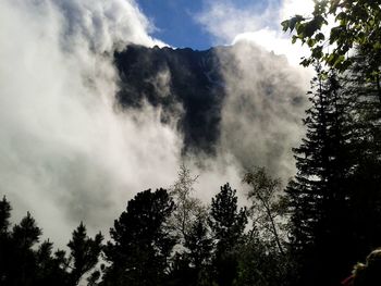 Low angle view of cloudy sky