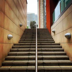 Low angle view of staircase in building