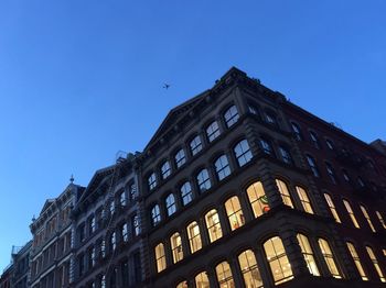 Low angle view of building against clear sky