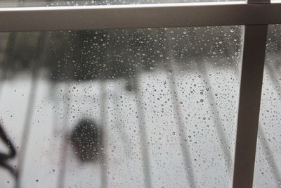 Full frame shot of wet window