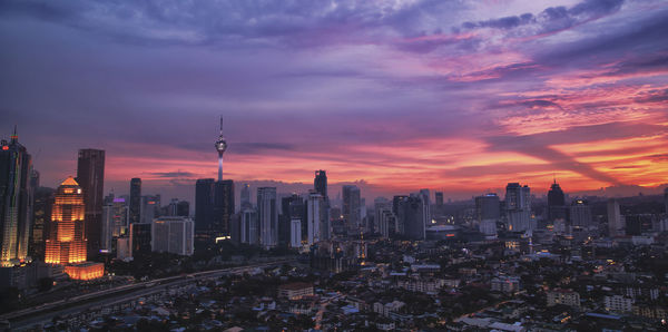 Cityscape at sunset