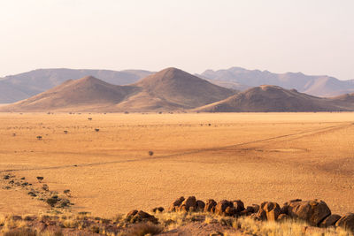 Scenic view of mountain range