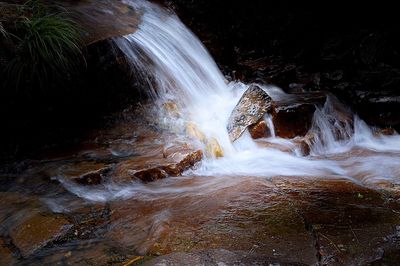 Scenic view of waterfall