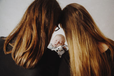 Midsection of woman with arms hair