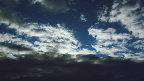 Low angle view of cloudy sky