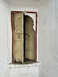 Closed wooden door