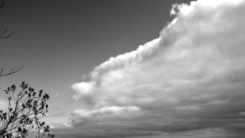 Low angle view of cloudy sky