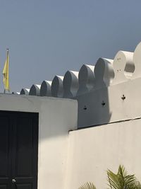 Low angle view of building against clear sky