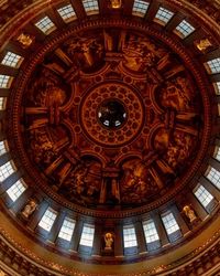 Low angle view of ornate ceiling