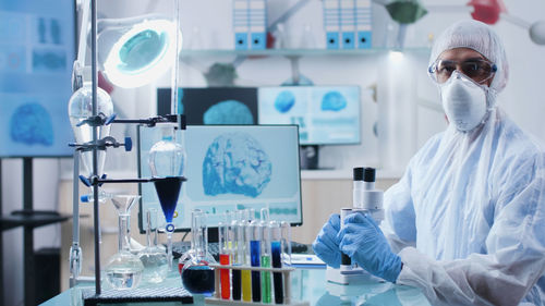 Scientist working in laboratory