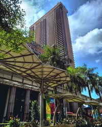 Low angle view of building against sky