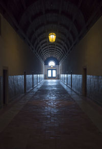 Empty corridor in building