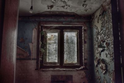 Close-up of abandoned room