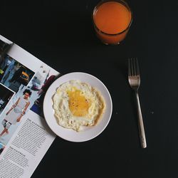 Directly above shot of coffee on table