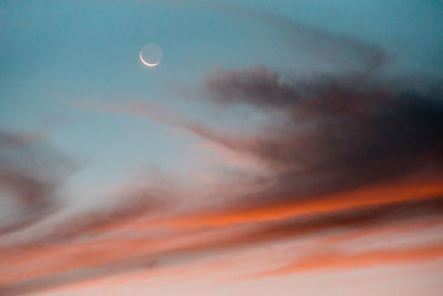 Low angle view of sky at night