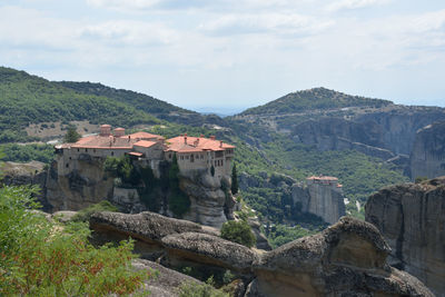 The holy monasteries of varlaam and rousanou at meteora in kalambaka ,greece