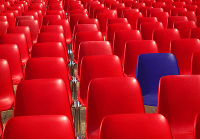 Full frame shot of empty chairs