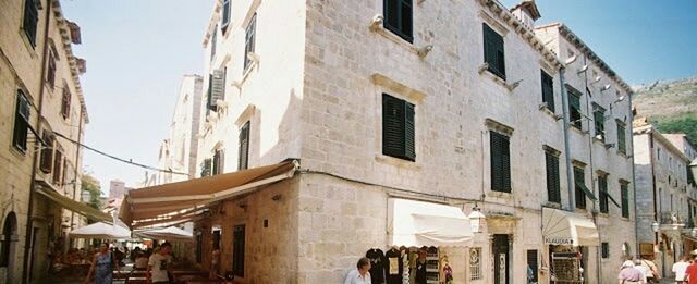 Low angle view of buildings in city