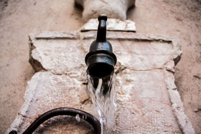 Close-up of water faucet