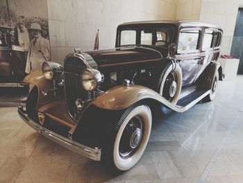 Vintage car on floor