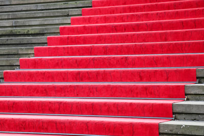 Full frame shot of red wall