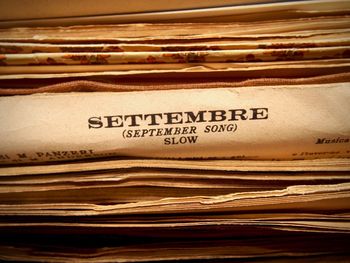 Close-up of books on shelf