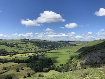 Scenic view of landscape against sky in the peak national park 