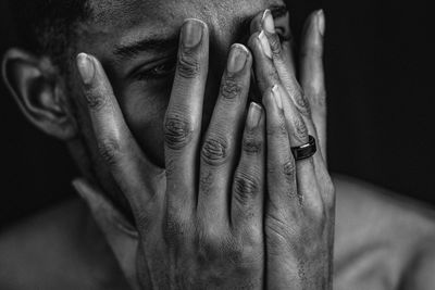 Close-up of woman hand with tattoo