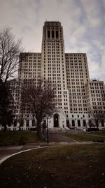 Low angle view of buildings in city