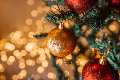 Close-up of christmas decorations
