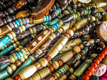 Close-up of jewelry for sale