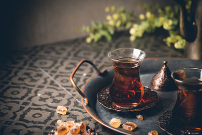 Close-up of tea on table