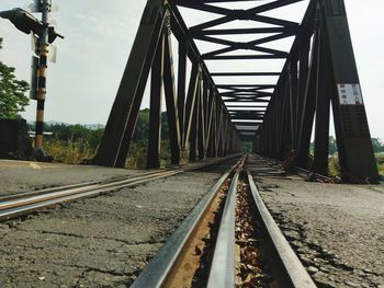 Railroad tracks against sky