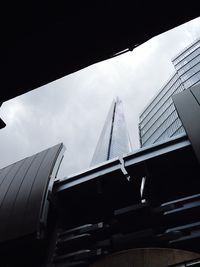 Low angle view of modern building against sky