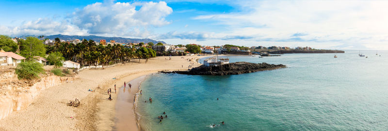 Panoramic shot of sea against sky