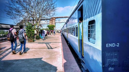 Train at railroad station
