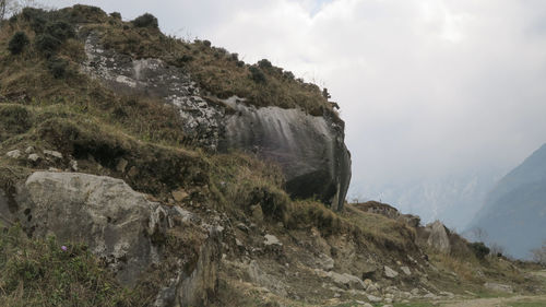 Scenic view of rocky mountains