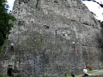 Group of people on rock