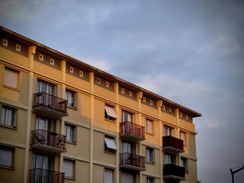 Low angle view of building against sky