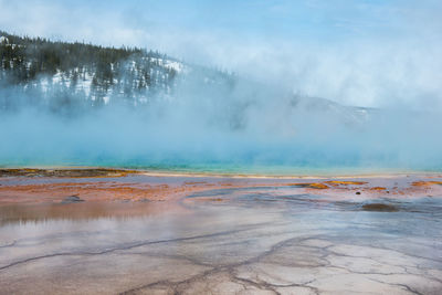 Scenic view of coloured pool