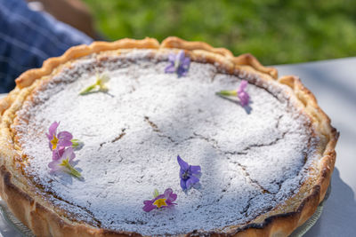 Close-up of purple cake