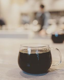 Close-up of coffee on table