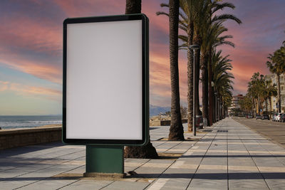 Blank billboard mock up outdoors, for advertisement