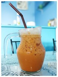 Close-up of drink on table