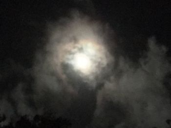 Low angle view of moon in sky