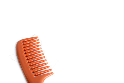Close-up of spiral staircase against white background