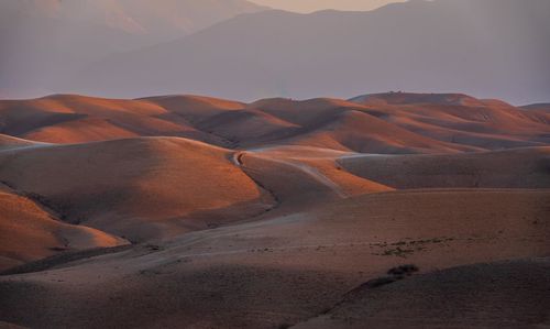 Scenic view of desert against sky