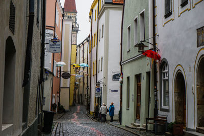 Narrow alley in city