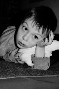 Portrait of cute boy smiling