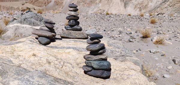 Stack of stones on beach